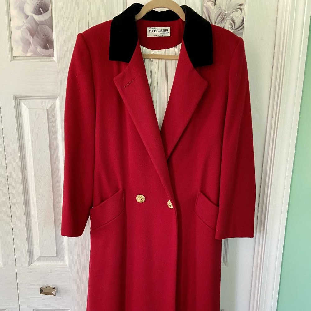 Vintage 90's Forecaster of Boston Wool Coat (Red)